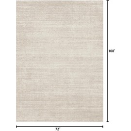 Valenrug Washable Rug 6x9 - Stain Resistant 6x9 Area Rugs for Living Room, Non Slip Backing 6x9 Rugs for Bedroom, Folable Machine Washable Area Rug (6x9, Beige)