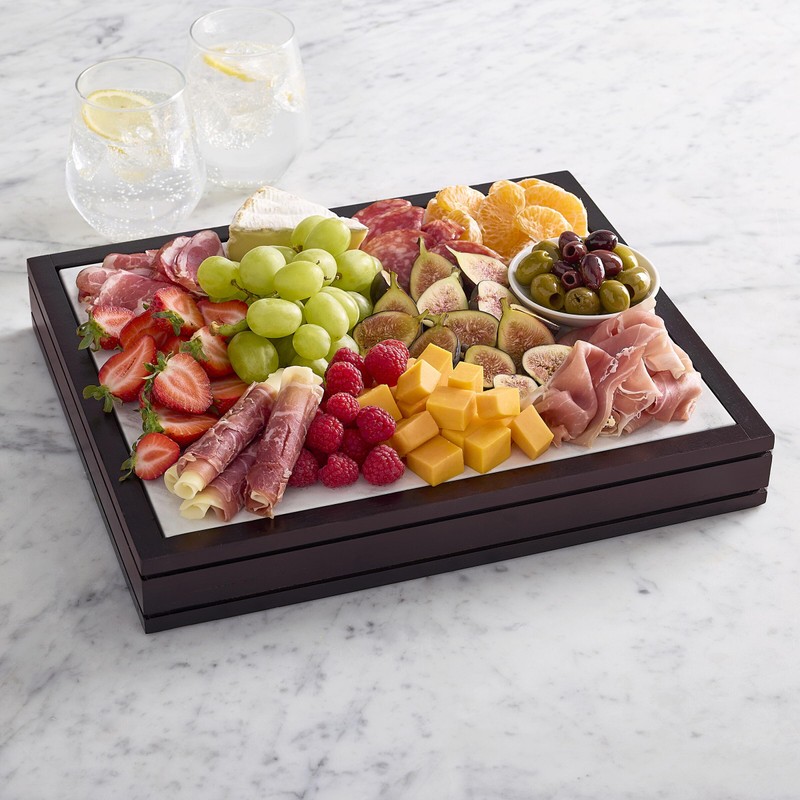 Gourmet Basics by Mikasa Freezable Cooling Charcuterie Serving Tray, 12.75