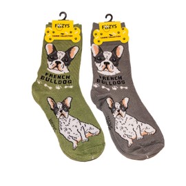 Foozys Unisex Crew Socks | Canine/Dog Collection | French Bulldog