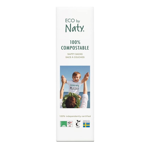 Eco by Naty, Ãkologische Windelbeutel, 1 Beutel (1 x 50 StÃ¼ck), 100% Kompostierbar