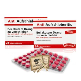 Funny Pills Anti Slide Pill Set of 2 Birthday Gift Fun Anti Stress Good Mood Stag Night Man and Woman with John Silver® Oracle Sayings