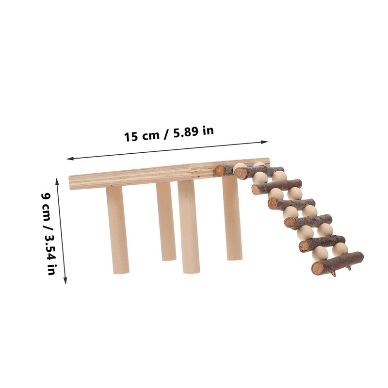 NOLITOY 1pc Hamster Standing Platform Wooden Climbing Ladder for Hamster