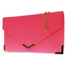 Girly Handbags Ladies Vintage Gold Tone Flat Clutch Bag Small