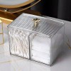 투명메이크업박스 화장솜케이스 면봉케이스 투명화장품정리cde609 Transparent Makeup Box Cotton Pad Case