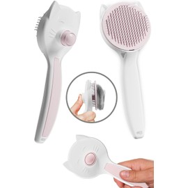 Bazerga Pet Self Cleaning Brush, Long and Short Hair Brush for Dogs and Cats Effectively Removes Tomentose Undercoat