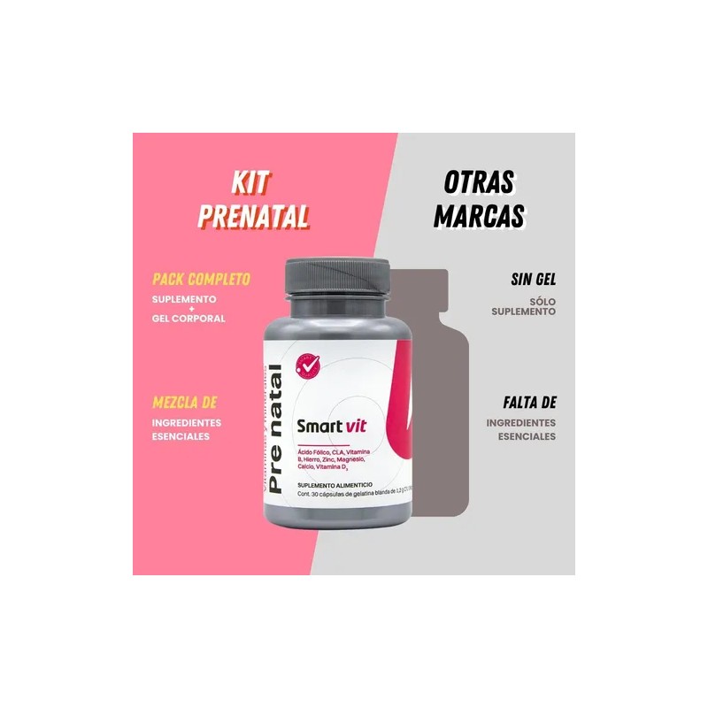 Smart Vit Prenatal Vitaminasminerales Suplemento Alimenticio Sin Sabor