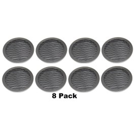 4" Round Plastic Louver Soffit Air Vent Reptile Screen Grille Cover (8, Black)