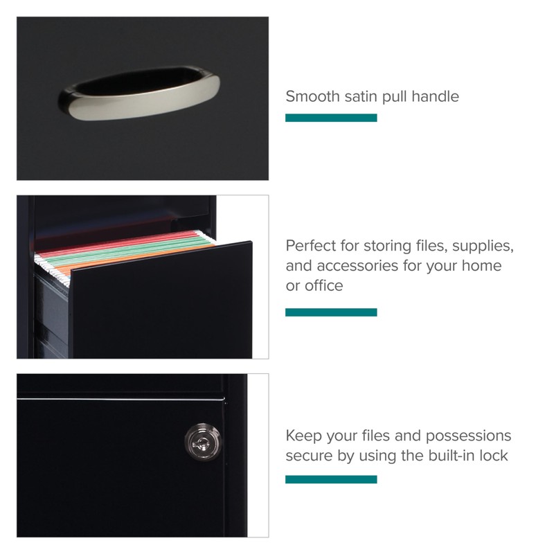 Lorell SOHO 18" 3-Drawer Vertical File