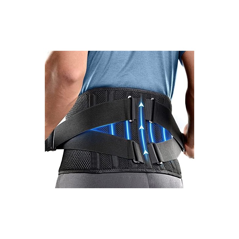 Soporte Lumbar para Hombres y Mujeres,faja Lumbar Ajustable con 7