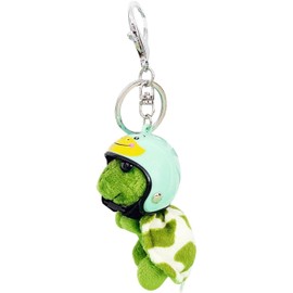 Dwuww Green Plush Turtle Keychain, Funny Pendant Plush Doll Portable for Wallet Tote Bag Belt Phone, Car Keychains and Charms