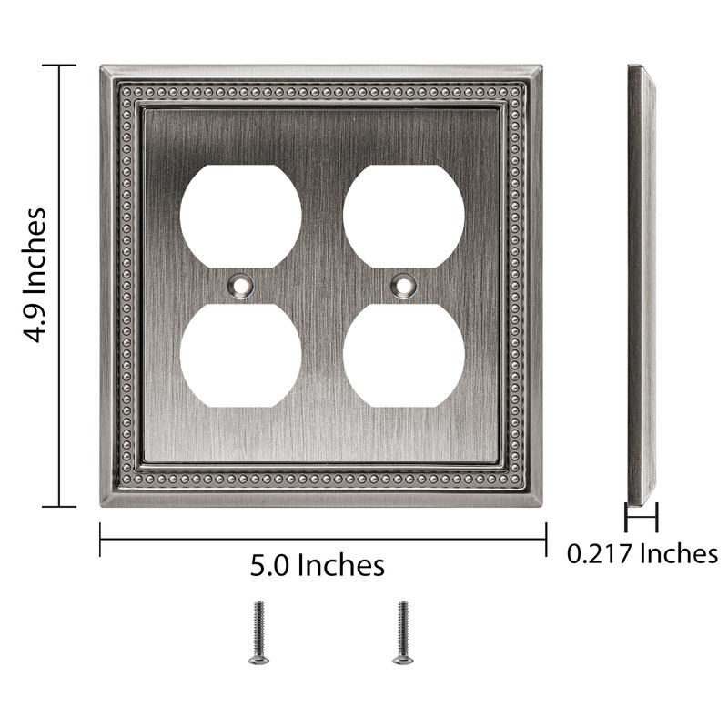 Henne Bery Sunken Pearls Heavy Duty Decorative Wall Plate Switch