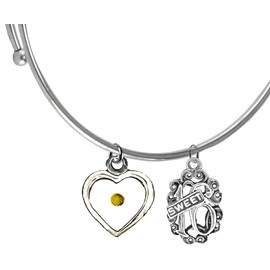 Sweet 16, Heart Mustard Seed,If You Have Faith As Small As A Mustard Seed, ou Can Move Mountains And Nothing Will Be Impossible For You.Miracle Wire Adjustable Bracelet,Will Fit Anyone. Hypoallergenic