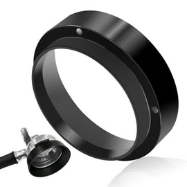 53mm Dosing funnel Magnetic Black. Coffee Accessories. Bottomless Portafilter. Coffee Funnel.