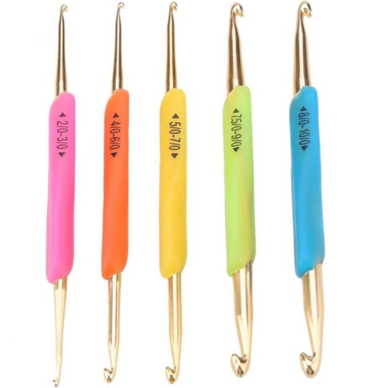 YFFSFDC Crochet Set, Knitting Needles, Double Hooks, Crochet Braiding Tools,