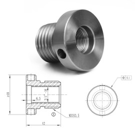 3/4"x16TPI Female to M33X3.5 Male Spindle Thread Adaptor, Woodworking Lathe Headstock Spindle Thread Adapter for Woodturning.