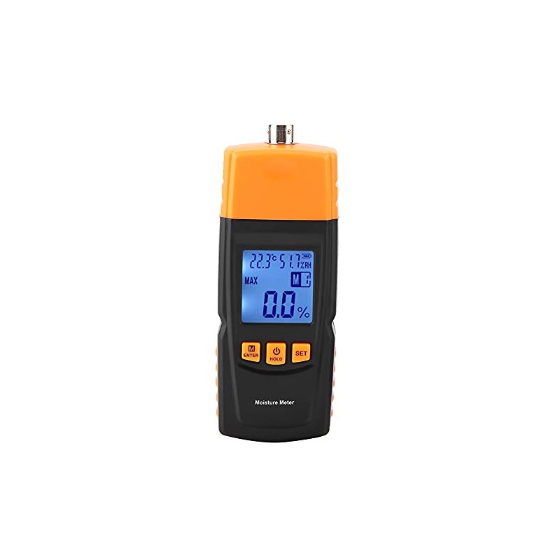 Oumefar Probador de Humedad, Ajustable Medidor de Humedad Detector de