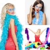 JNGTKL Feather Boa, 2m Blue Feather Boa And Heart Rimless