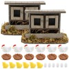Fairy Garden Mini Chicken Coop Decor, 26-Piece Farm Scene Set