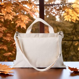 Augbunny Heavy Duty Canvas Shoulder Crossbody Bag Working Briefcase Laptop Satchel Multi Purpose Casual Tote