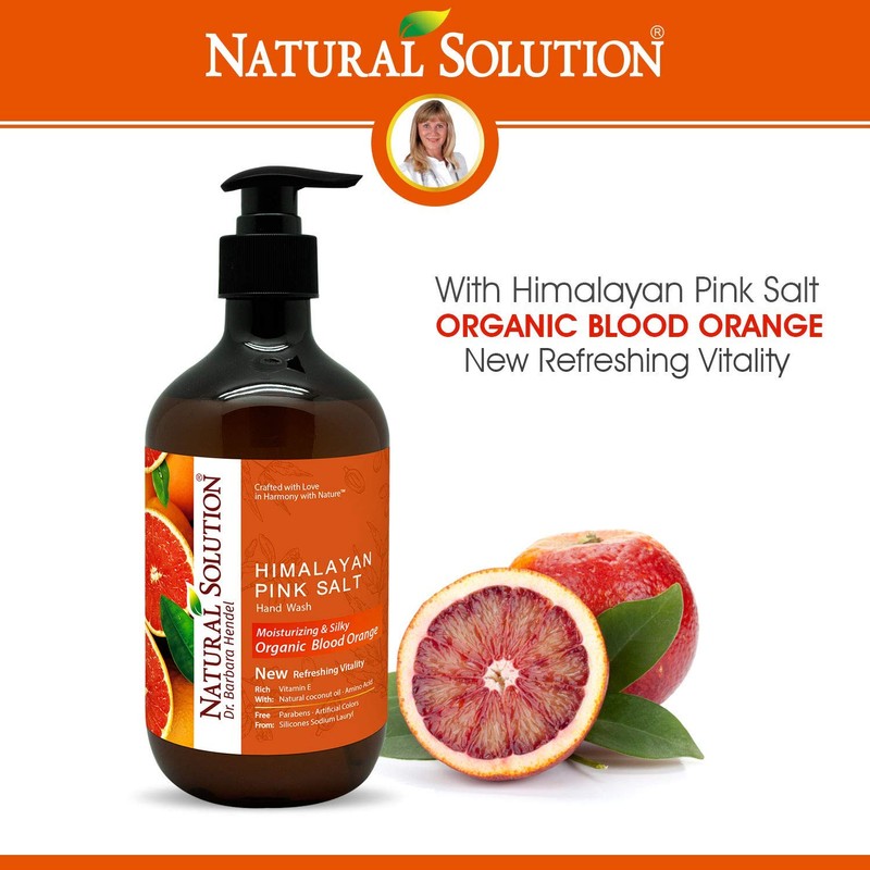 Natural Solution Hand Wash, enriched with moisturizing blood orange and