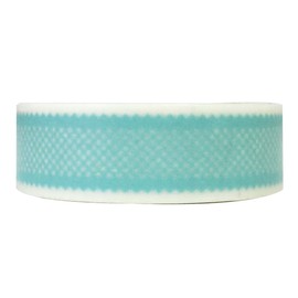Wrapables Colorful Patterns Washi Masking Tape, Aqua Ribbon