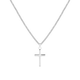 ALEXCRAFT Cross Chain Gold Silver Necklace for Women Men Girls Chain with Cross Gift for Women Girlfriend Mum Girls, Brass