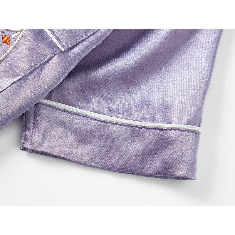 Pijama de satén para niñas, estilo abrigo, unicornio y gato,