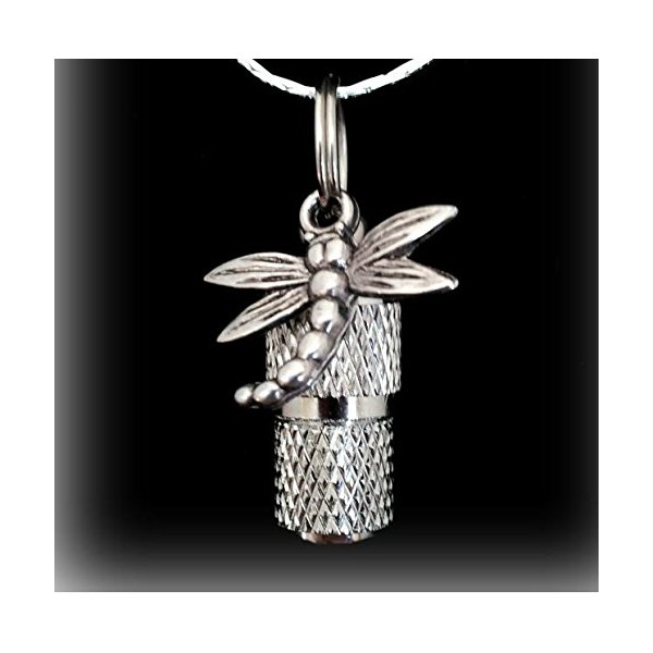 Pasco Specialty Products Classic Mini Faceted Silver Dragonfly Cremation URN Keepsake - Includes Velvet Pouch & Fill Kit