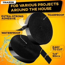 UD_Hook and Loop Tape Roll with Heavy Duty Adhesive Industrial Strength Easy to Cut Strong Hook and Loop Strips with Sticky Back