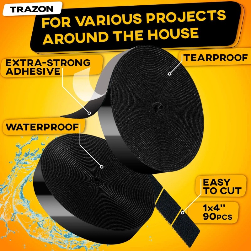 UD_Hook and Loop Tape Roll with Heavy Duty Adhesive Industrial