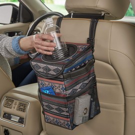 High Road StashAway - Papelera con tapa para reposacabezas o consola, a prueba de fugas (suroeste)