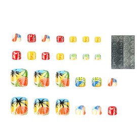 Press On Nails Toes,Reusable Summer Pedicure Nails | Art Stickers Decals for Adults Daughter Hobby Crafts Family Beach Professional Pedicure Friends