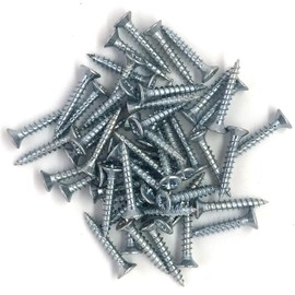 3mm x 12mm Small Steel Countersunk Pozi Wood Screws - Chipboard Screws Pack of 100