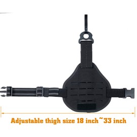 SdTacDuGe Tactical Laser Cut MOLLE Drop Leg Platform Universal Drop Leg Panel with Adjustable Hook-and-Loop Belt & Metal Key Ring Holder D Buckle