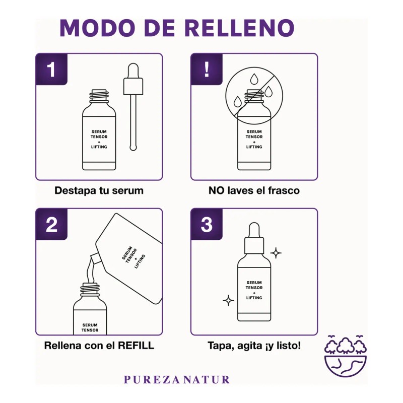 Refill Serum Facial Efecto Tensor Con Dmae Gaba Lifting +