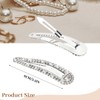 2.4 Inch Rhinestone Hair Clips, 6PCS Silver Hair Clips Snap