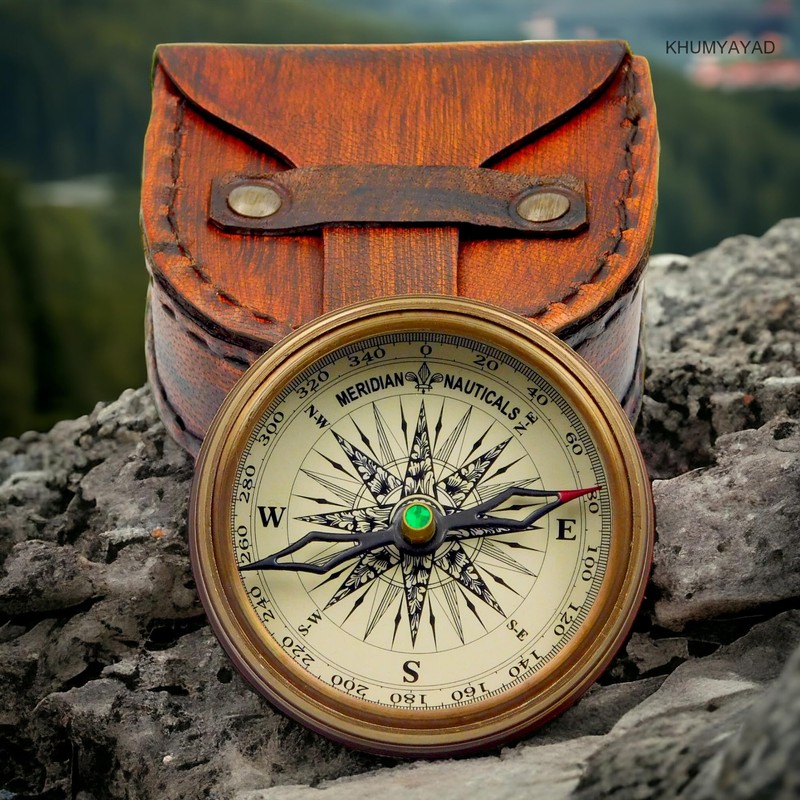 KHUMYAYAD Brass Navigation Compass Antique Marine Nautical Vintage Compass Fully