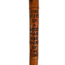 Hardwood Walking Stick, Bible Verse Carving, Christian Staff for Men, Hiking Stick