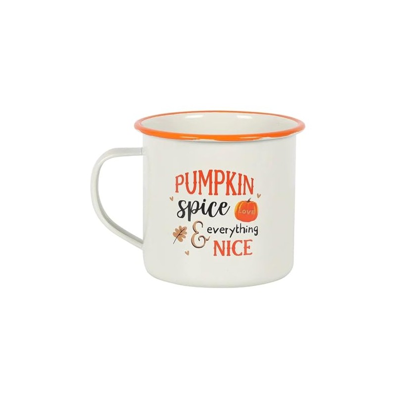 Something Different HA_40331 Enamel Cup, Pumpkin Spices, 1 Piece, 165
