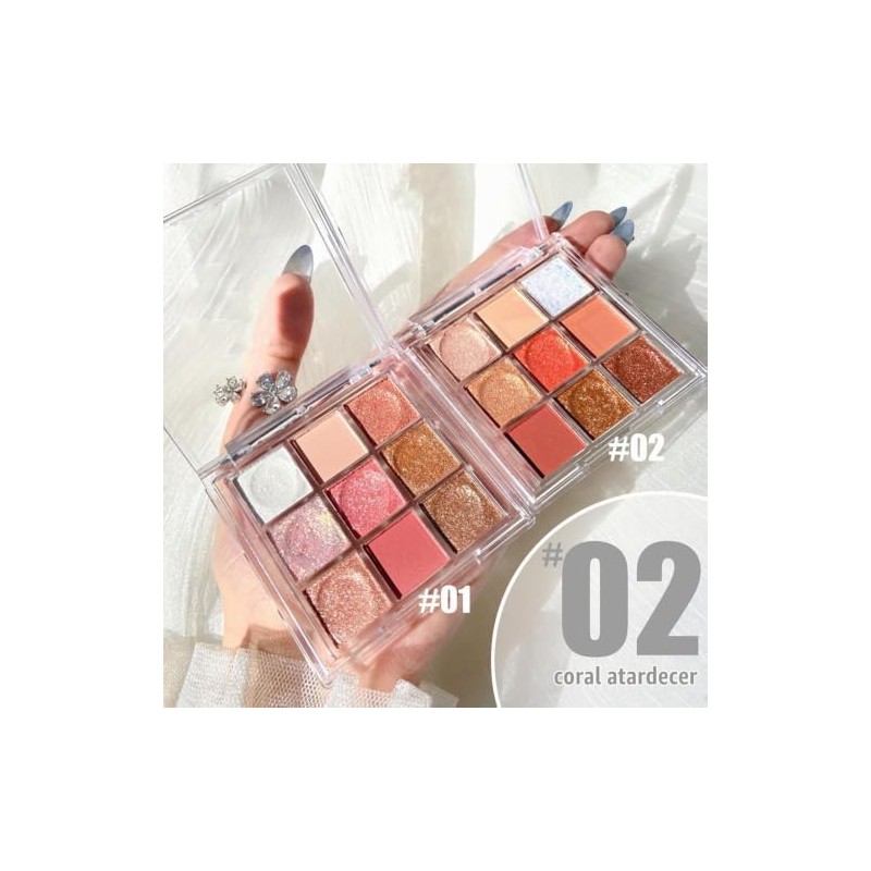 Paleta de Sombra de Ojos 9 Colores - NacaradaBrilloMate, 1