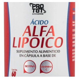 Ácido Alfa Lipoico 60 Cápsulas Protgt Biotina Sabor Sin Sabor
