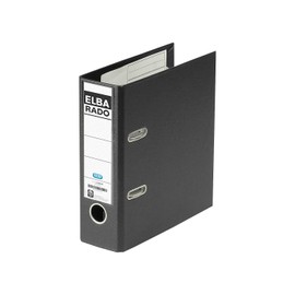 Ordner rado-Plast DIN A5 10597 A5 hoch 75 mm wide, Finger Hole, Black