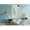 Idaho State Physical Map - 16.5 x 26.9 Inches -