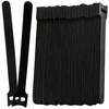ISOLATECH Pack of 100 Black Cable Ties, Velcro Cable Ties,