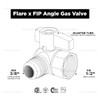 Midline Valve Angle Gas Ball Valve with 1/2" FIP x