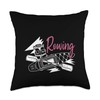 Rowing Lover Funny Sorry Can't Rowing Rower Boat Graphic Throw