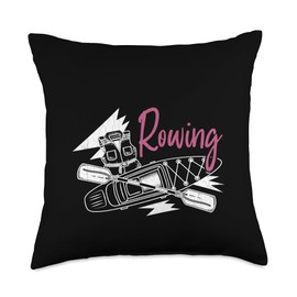 Rowing Lover Funny Sorry Can't Rowing Rower Boat Graphic Throw Pillow