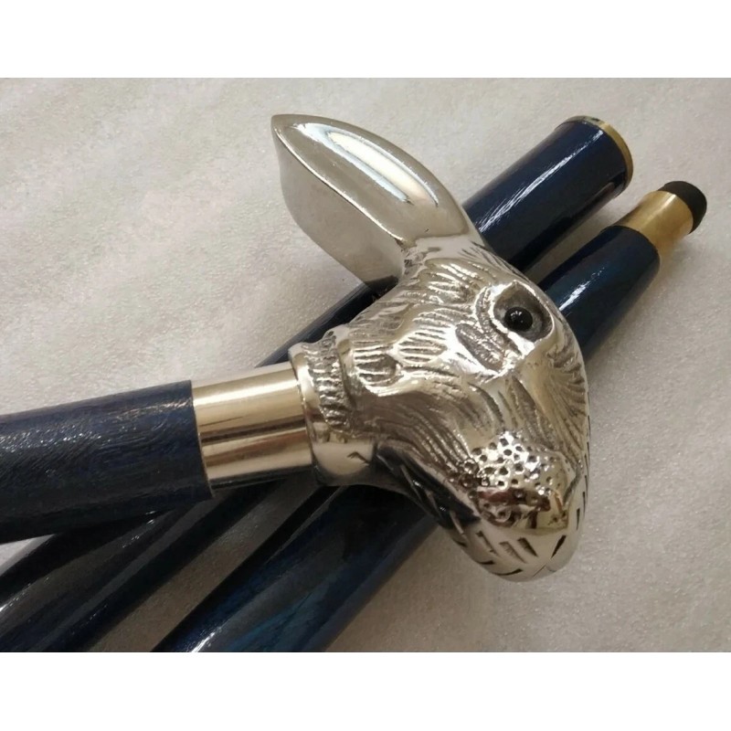 HEAD Designer Rabbit Head Handle antique Style Vintage Cane Wooden