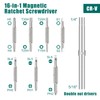 HYCHIKA Ratcheting Screwdriver 16-in-1 Multi Bit Screw Driver, Ratchet Screwdriver