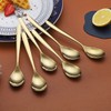 Gold Teaspoons, 6 Piece Silverware, Stainless Steel Small Spoons for